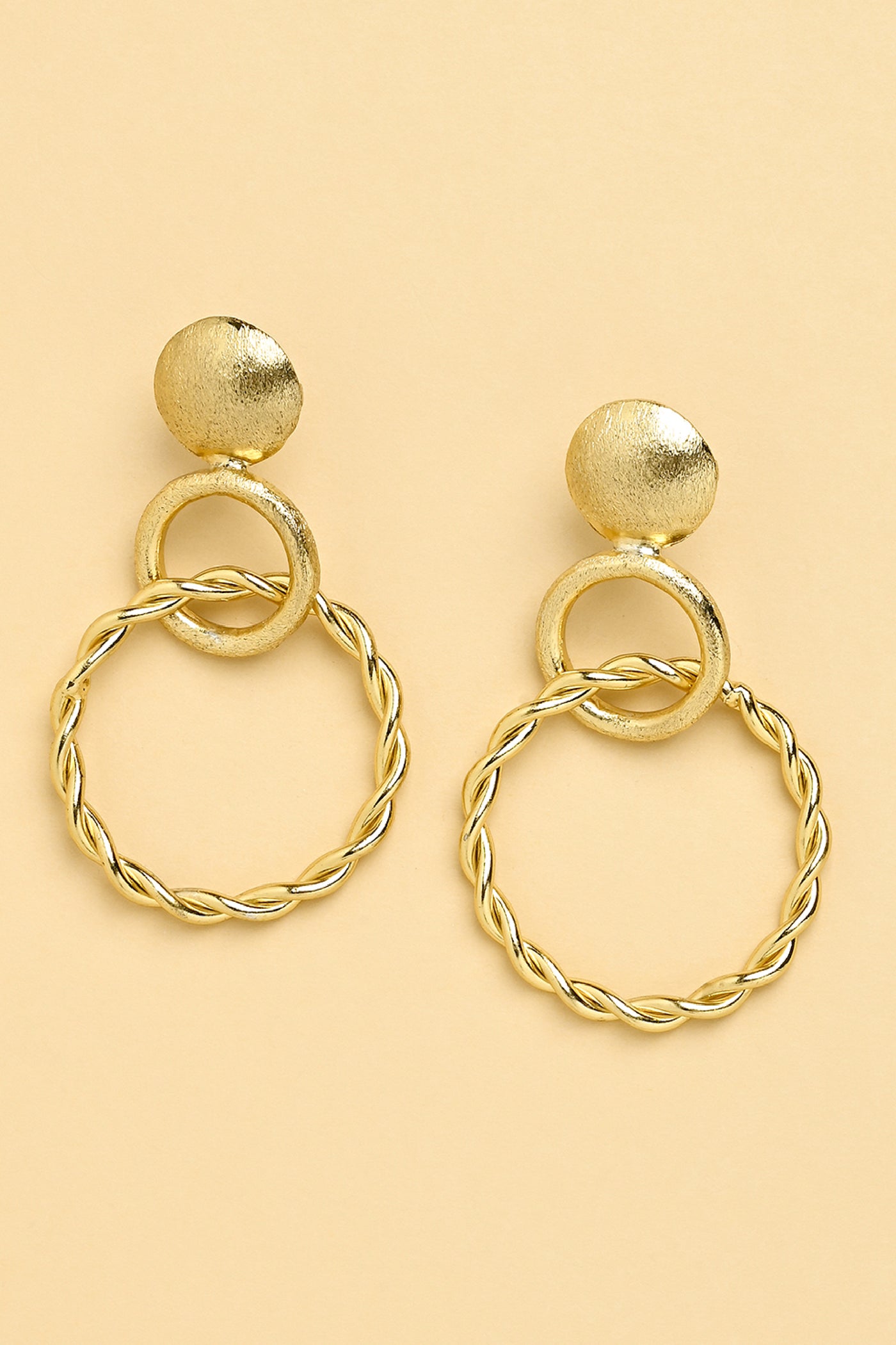 Joules by Radhika Double Loop Drop Earring Jewellery indian designer wear online shopping melange singapore
