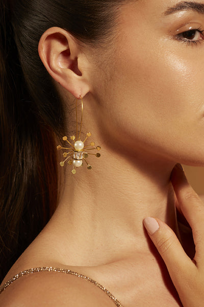 Joules by Radhika Gold Burst Earrings Jewellery indian designer wear online shopping melange singapore