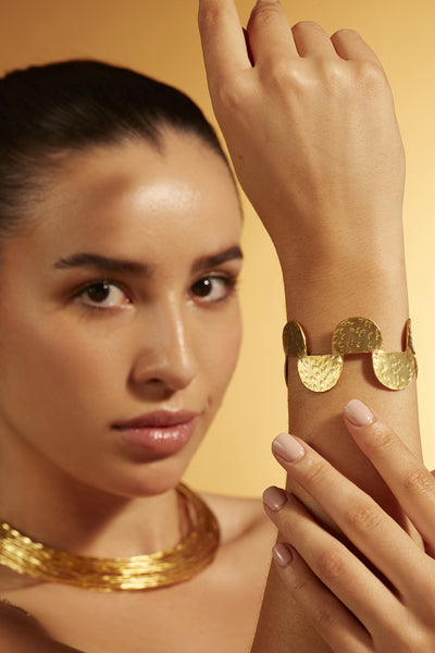 Joules by Radhika Gold Open cuff Jewellery indian designer wear online shopping melange singapore