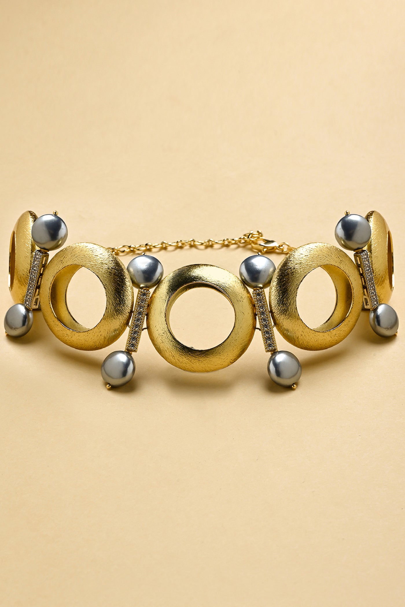 Joules by Radhika Golden Circlets Choker Jewellery indian designer wear online shopping melange singapore
