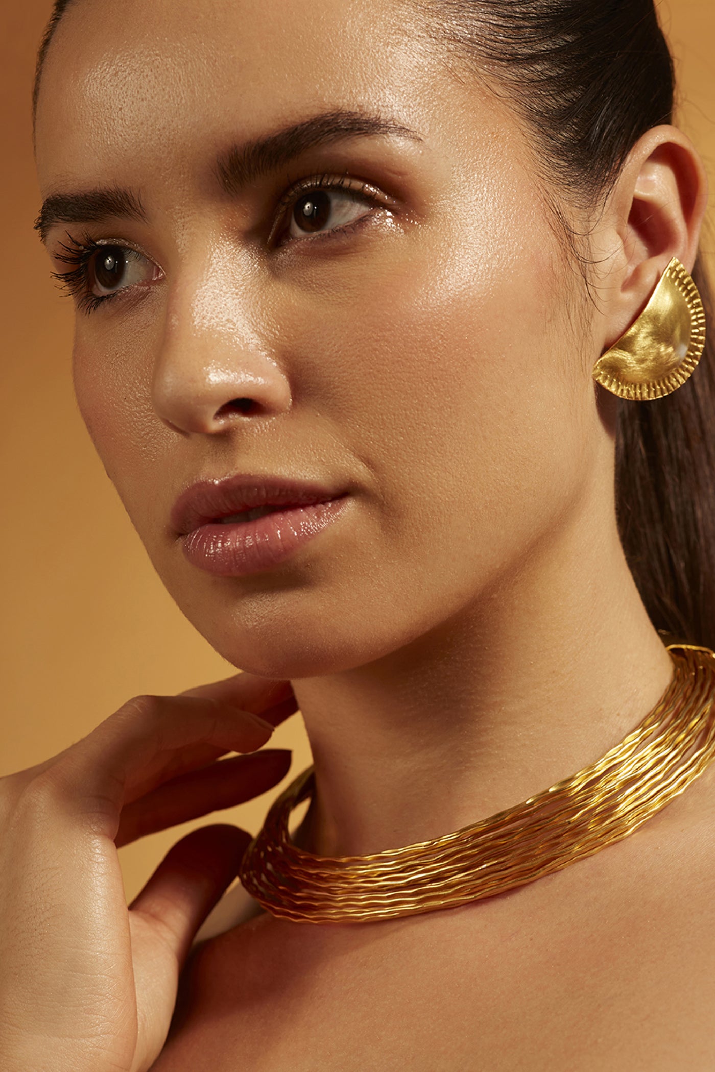 Joules by Radhika Half Moon Earrings Jewellery indian designer wear online shopping melange singapore
