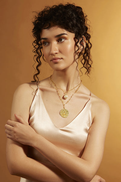 Joules by Radhika Multi Layer Capricorn Celestial Necklace jewellery indian designer wear online shopping melange singapore