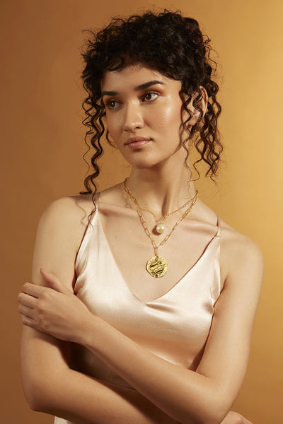 Joules by Radhika Multi Layer Pisces Celestial Necklace jewellery indian designer wear online shopping melange singapore