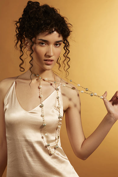 Joules by Radhika Pearl Beads  Sautoir Jewellery indian designer wear online shopping melange singapore