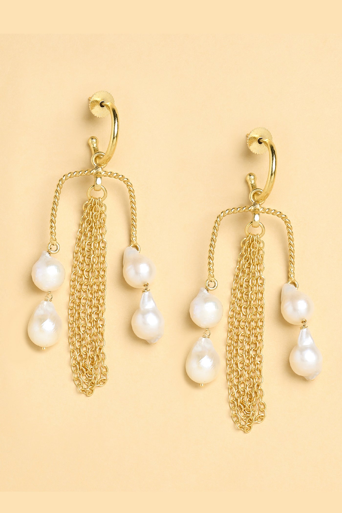 Joules by Radhika Pearl Cascade Drop Earrings Jewellery indian designer wear online shopping melange singapore