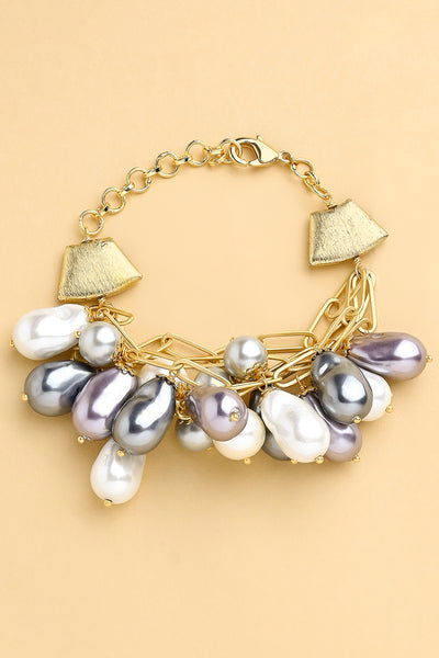 Joules by Radhika Pearl Charms Chain Bracelet Jewellery indian designer wear online shopping melange singapore