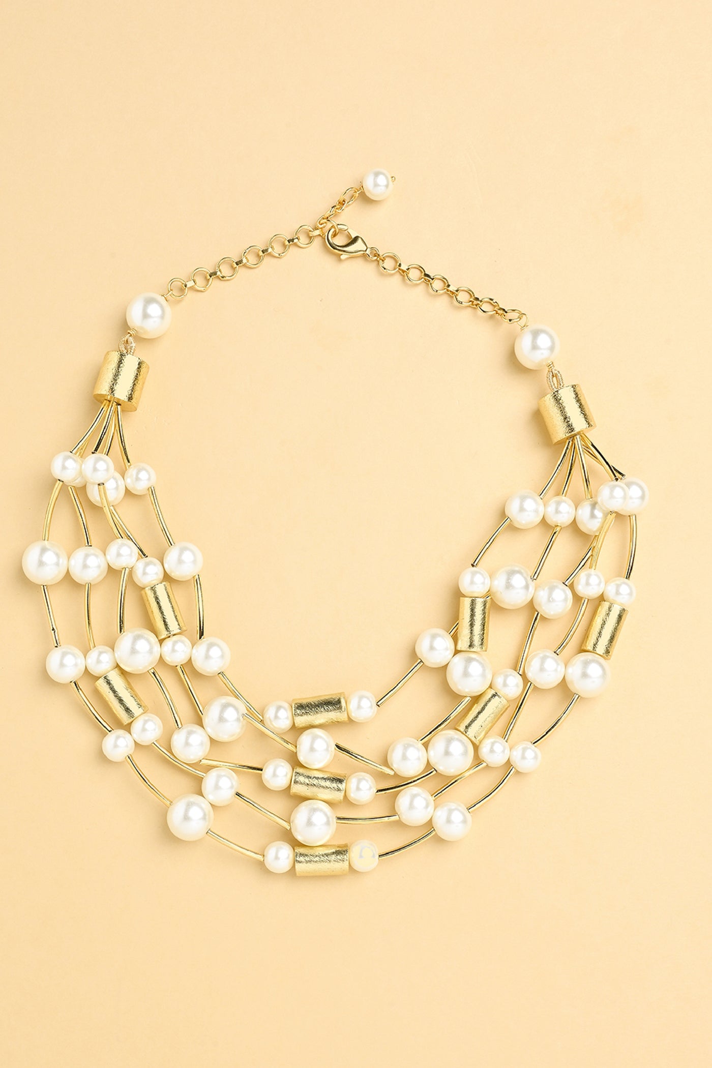Joules by Radhika Pearl Multi String Choker Jewellery indian designer wear online shopping melange singapore