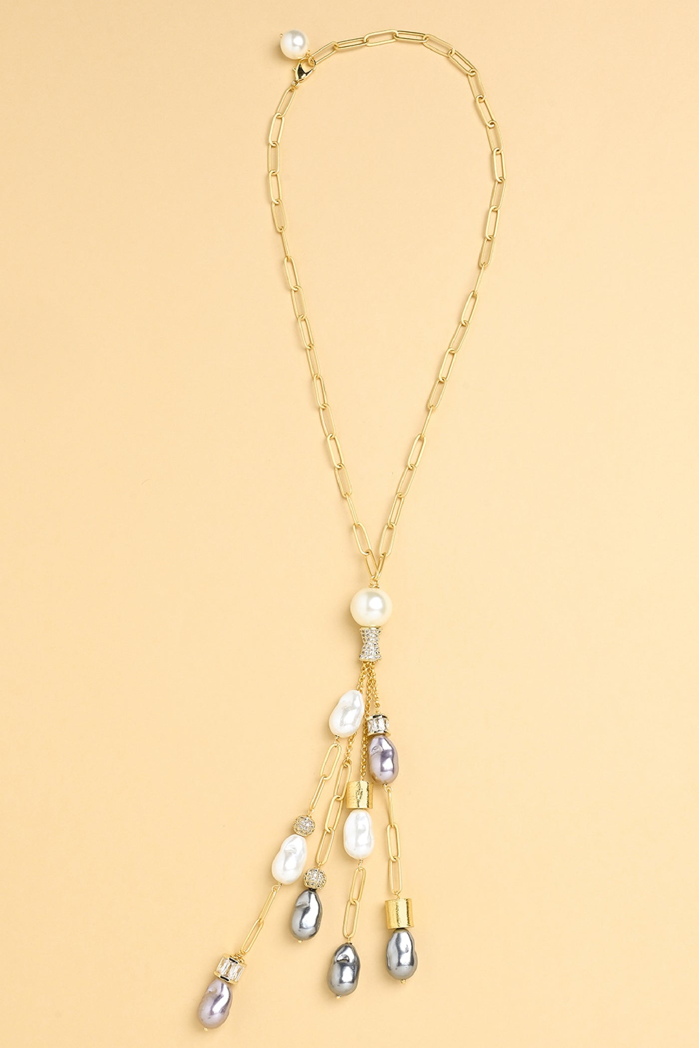 Joules by Radhika Pearl Rain Lariat Necklace Jewellery indian designer wear online shopping melange singapore