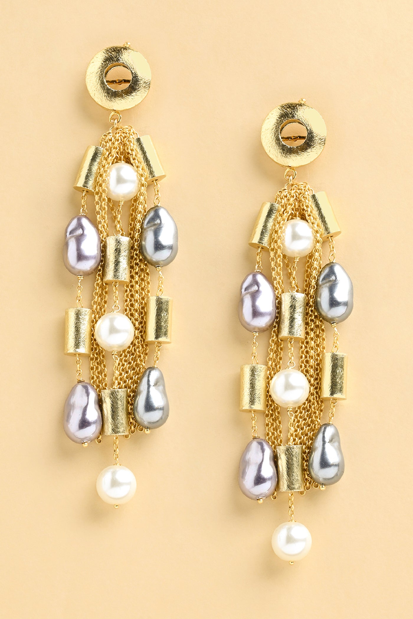 Joules by Radhika Pearl Shower Drop Earrings Jewellery indian designer wear online shopping melange singapore
