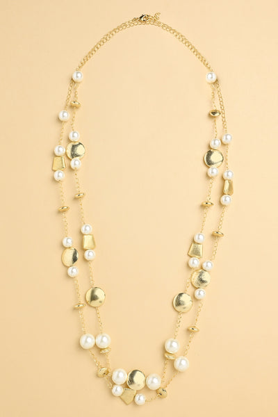 Joules by Radhika Pearl And Gold Beans Sautoir Jewellery indian designer wear online shopping melange singapore