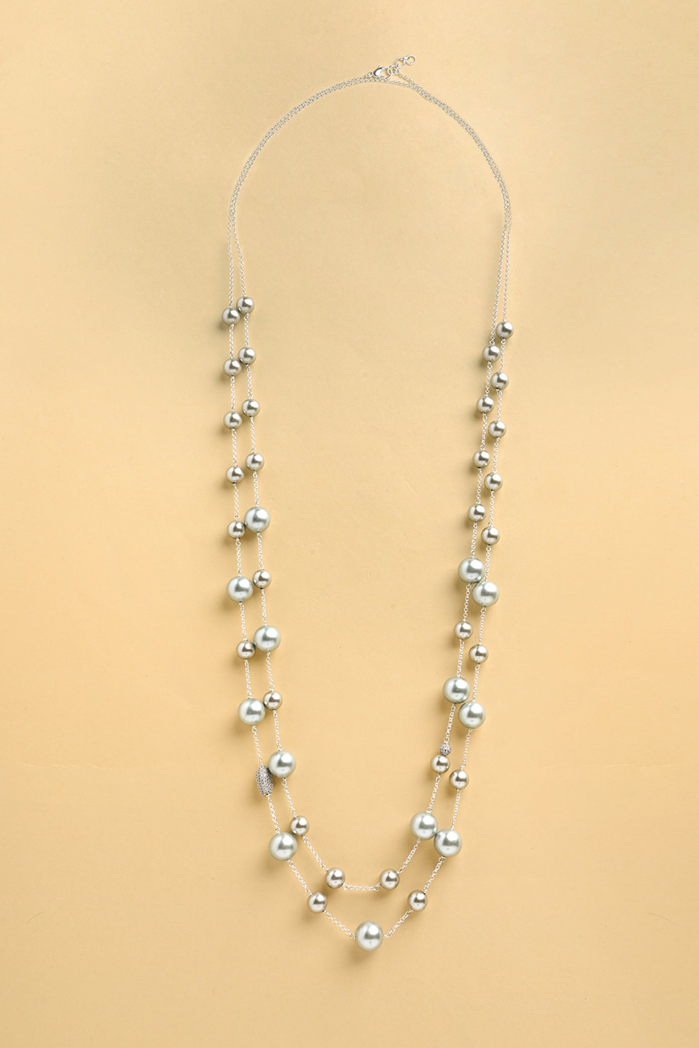 Joules by Radhika Silver Pearl Sautoir Jewellery indian designer wear online shopping melange singapore