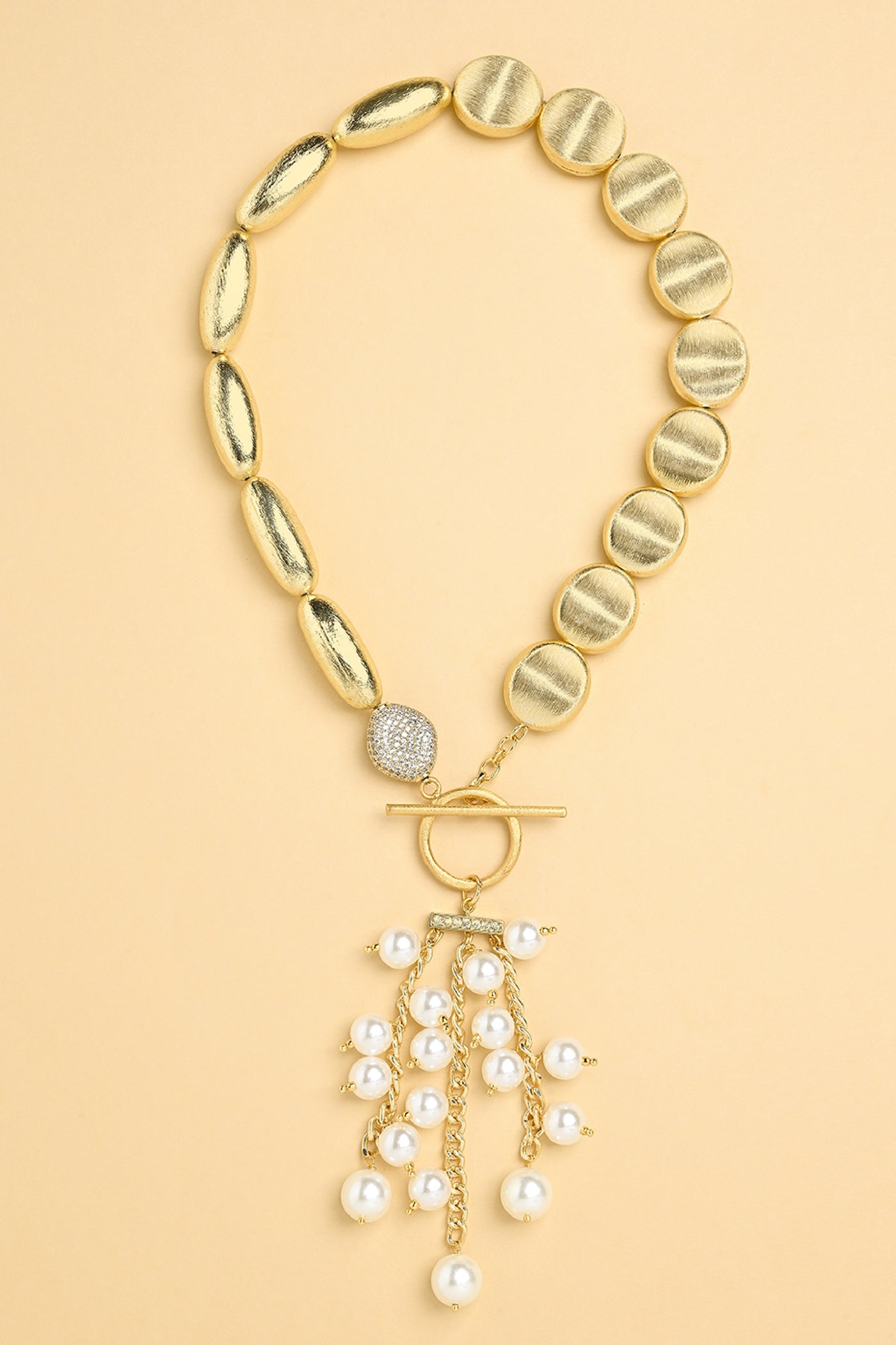 Joules by Radhika Toggle lock pearl shower lariat Jewellery indian designer wear online shopping melange singapore