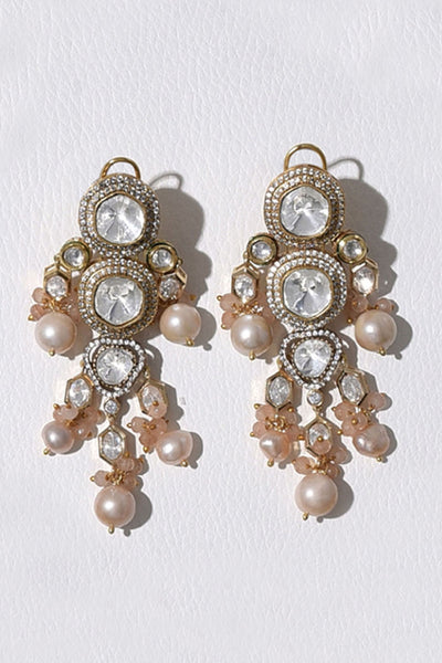 Joules by Radhika Baroque Pearl And Polki Earring indian designer wear online shopping melange singapore