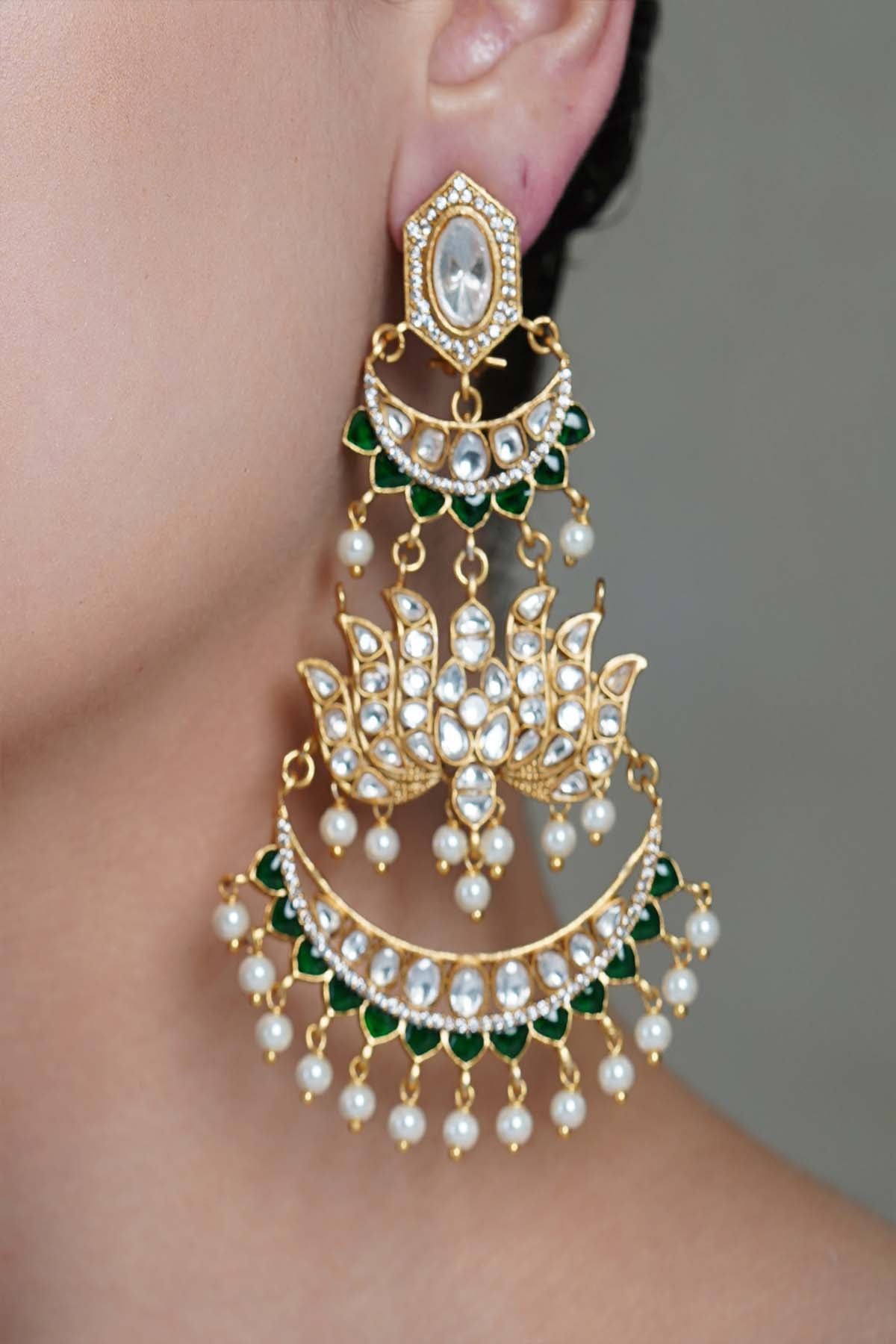 Joules by Radhika Chandbali Pearl Cascade indian designer wear online shopping melange singapore 