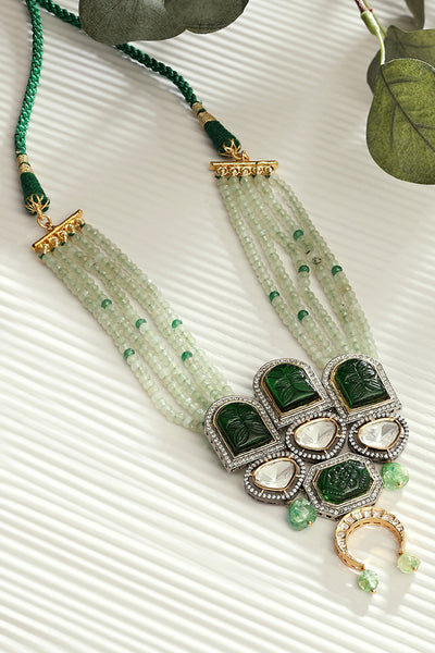  Joules by Radhika Classic Green Necklace jewellery indian designer wear online shopping melange singapore