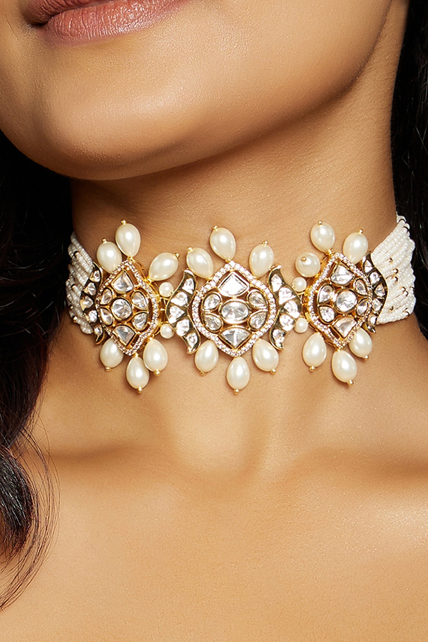 Joules by Radhika Classic White Choker jewellery indian designer wear online shopping melange singapore