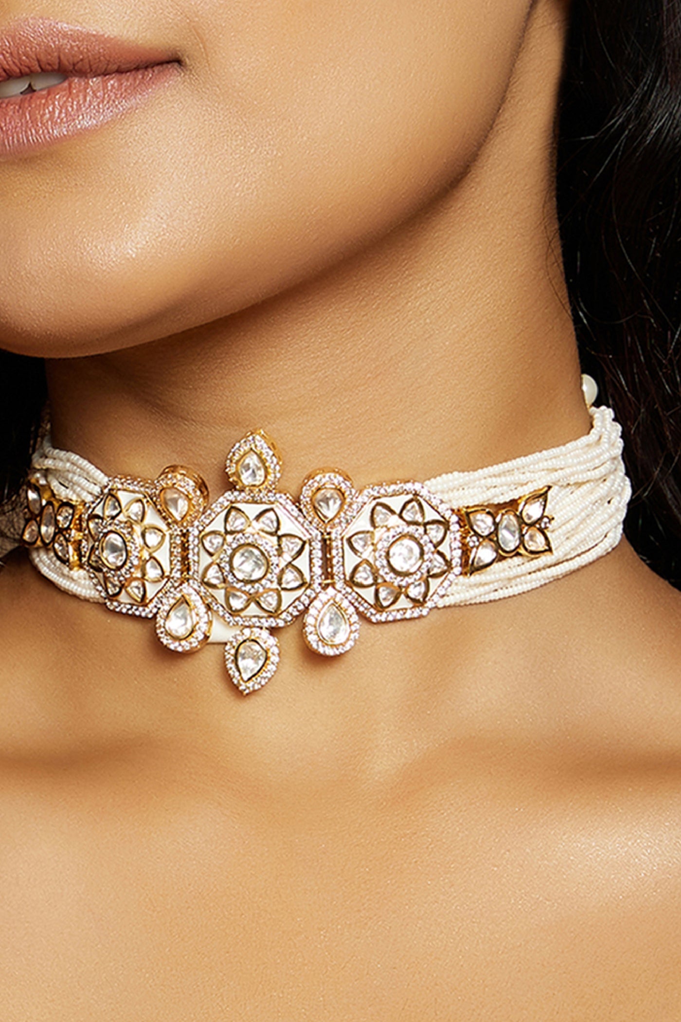 Joules by Radhika Elegant Pearl Choker jewellery indian designer wear online shopping melange singapore