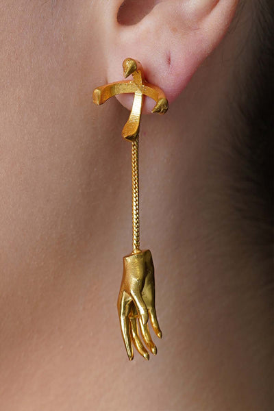 Joules by Radhika Elora Leaf Drop Earrings indian designer wear online shopping melange singapore 