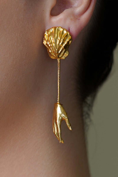 Joules by Radhika Ember Bud Long Dangle Earrings indian designer wear online shopping melange singapore 