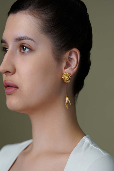 Joules by Radhika Ember Bud Long Dangle Earrings indian designer wear online shopping melange singapore 