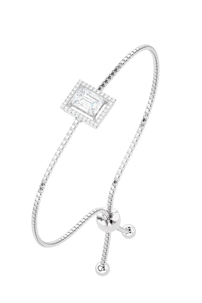 Joules by Radhika Emerald Cut Gleam Bracelet White indian designer wear online shopping melange singapore