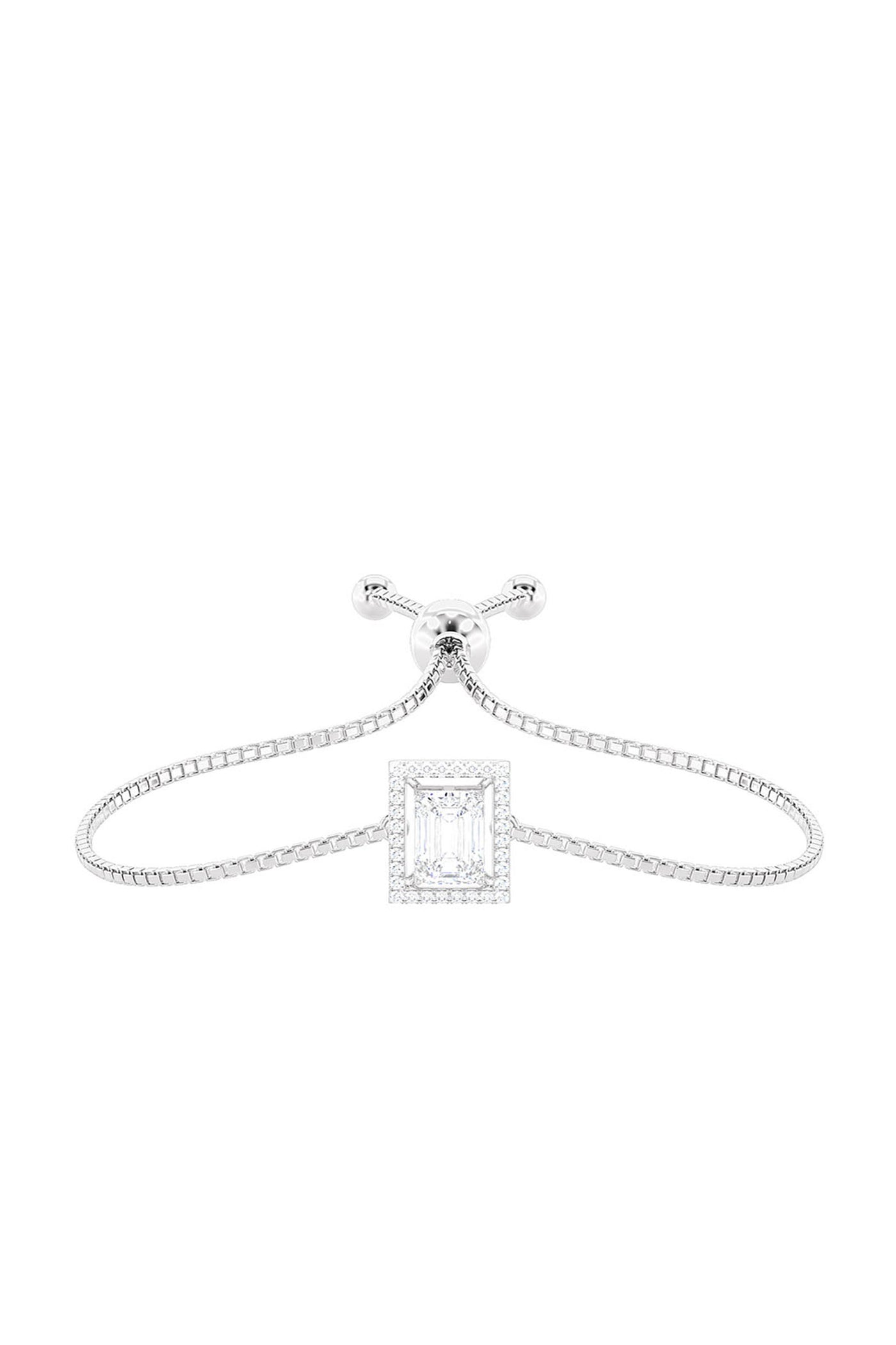 Joules by Radhika Emerald Cut Gleam Bracelet White indian designer wear online shopping melange singapore