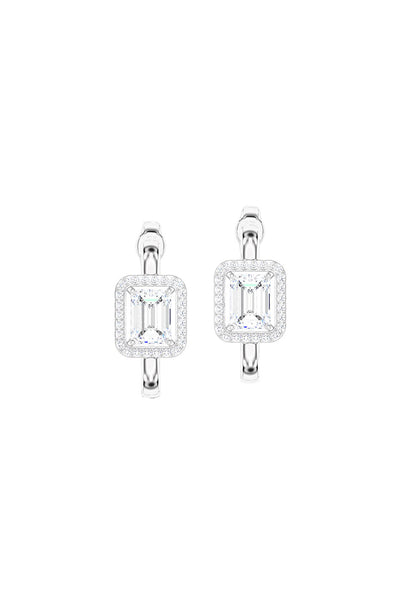 Joules by Radhika Emerald Cut White Earrings indian designer wear online shopping melange singapore