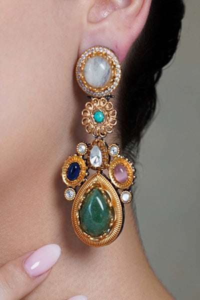 Joules by Radhika Emerelle Drops Dangler Earrings indian designer wear online shopping melange singapore 