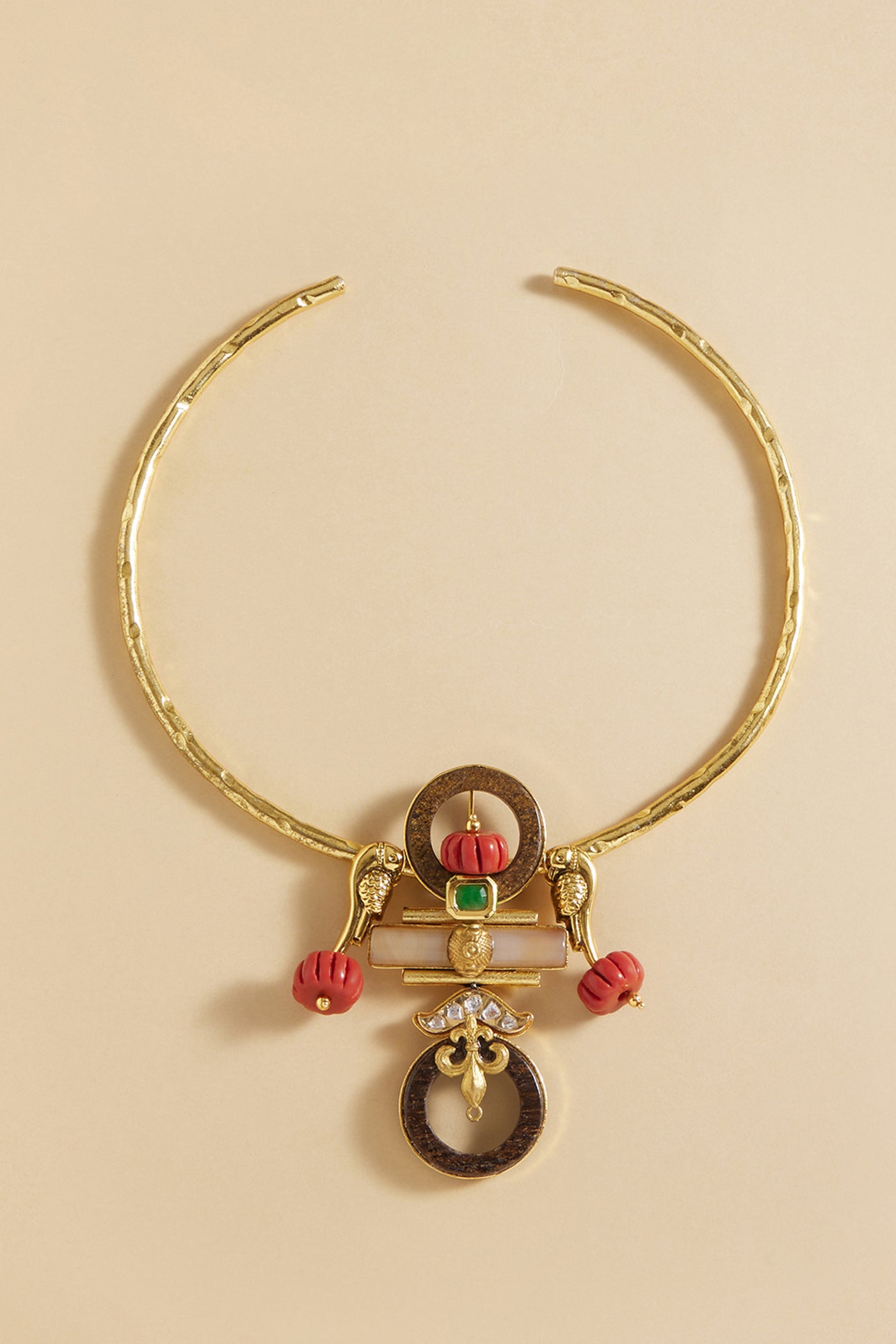 Joules by Radhika Gold Hasli Pendant Necklace jewellery indian designer wear online shopping melange singapore