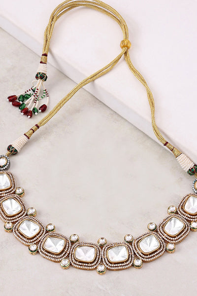  Joules by Radhika Gold Tone Polki Necklace jewellery indian designer wear online shopping melange singapore