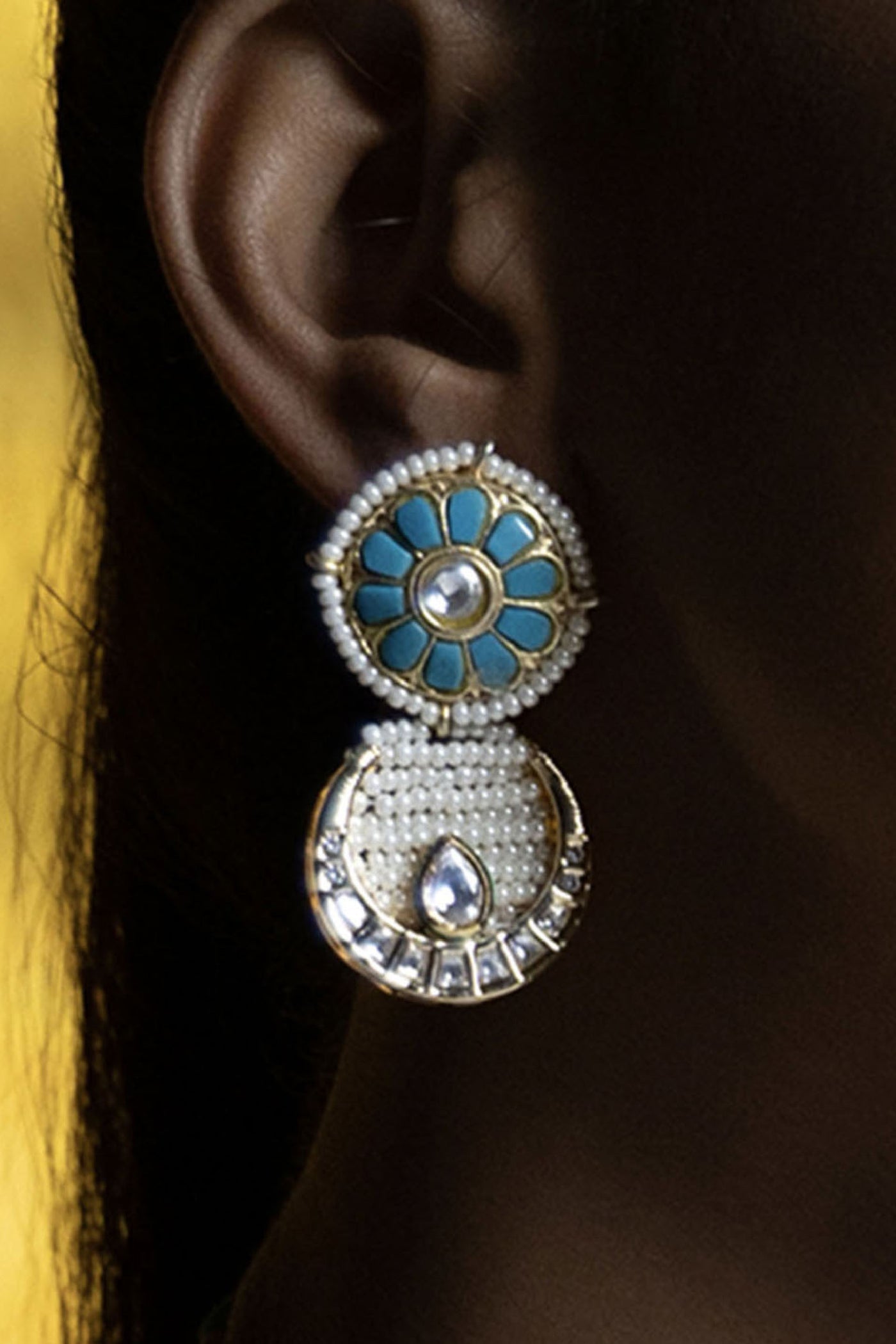 Joules by Radhika Heritage Multi Stones Earring indian designer wear online shopping melange singapore