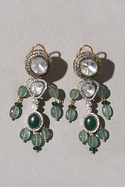 Joules by Radhika Jade Tumbles And Polki Earring indian designer wear online shopping melange singapore