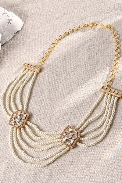  Joules by Radhika Layers Of Pearl Necklace jewellery indian designer wear online shopping melange singapore