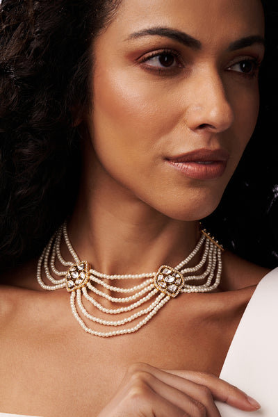  Joules by Radhika Layers Of Pearl Necklace jewellery indian designer wear online shopping melange singapore