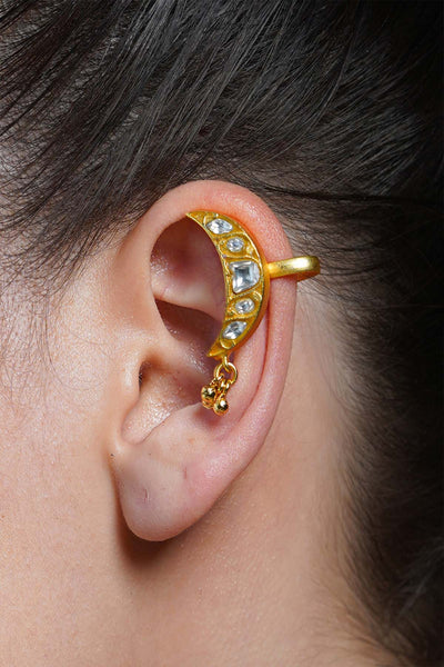 Joules by Radhika Moonlight Crescent Ear Cuff Earrings indian designer wear online shopping melange singapore 