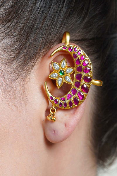 Joules by Radhika Moonverra Stud Ear Cuffs indian designer wear online shopping melange singapore 