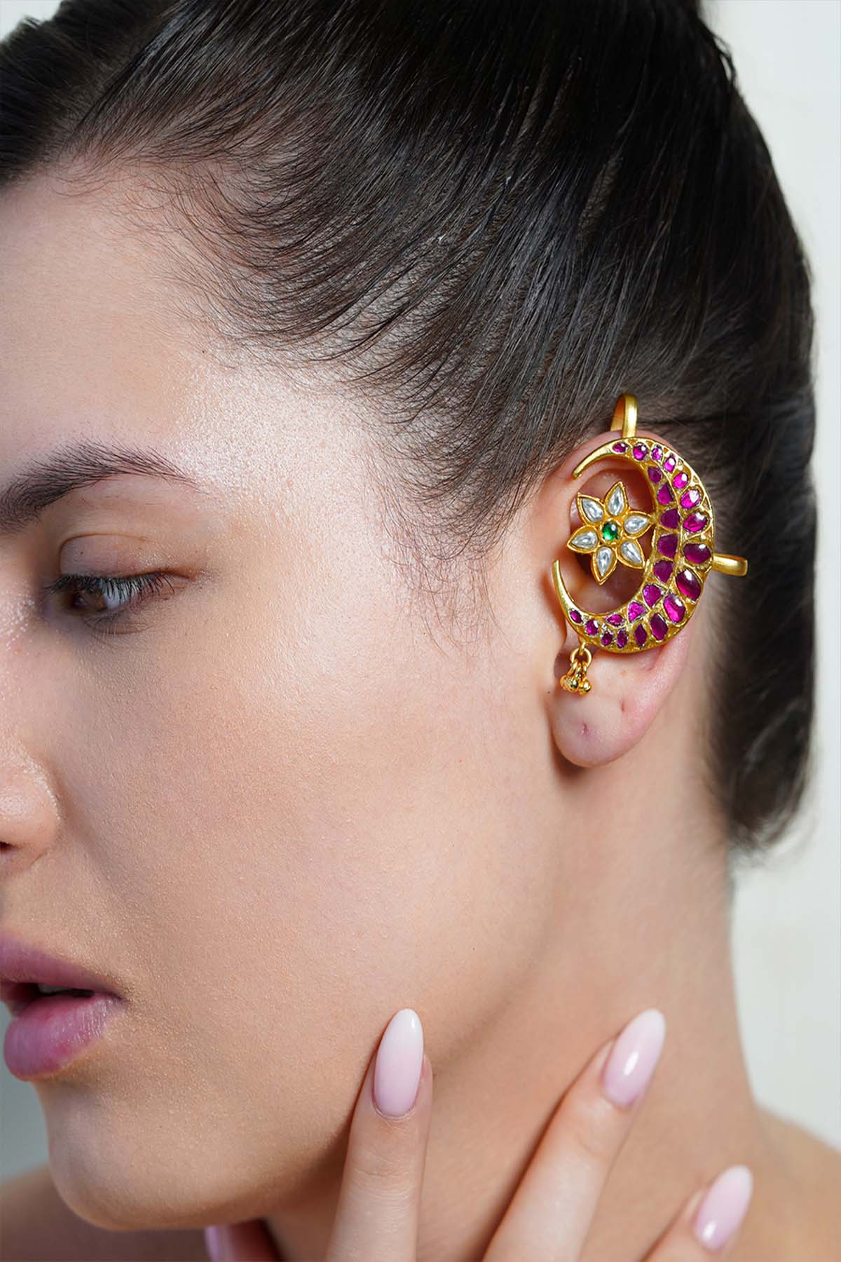Joules by Radhika Moonverra Stud Ear Cuffs indian designer wear online shopping melange singapore 