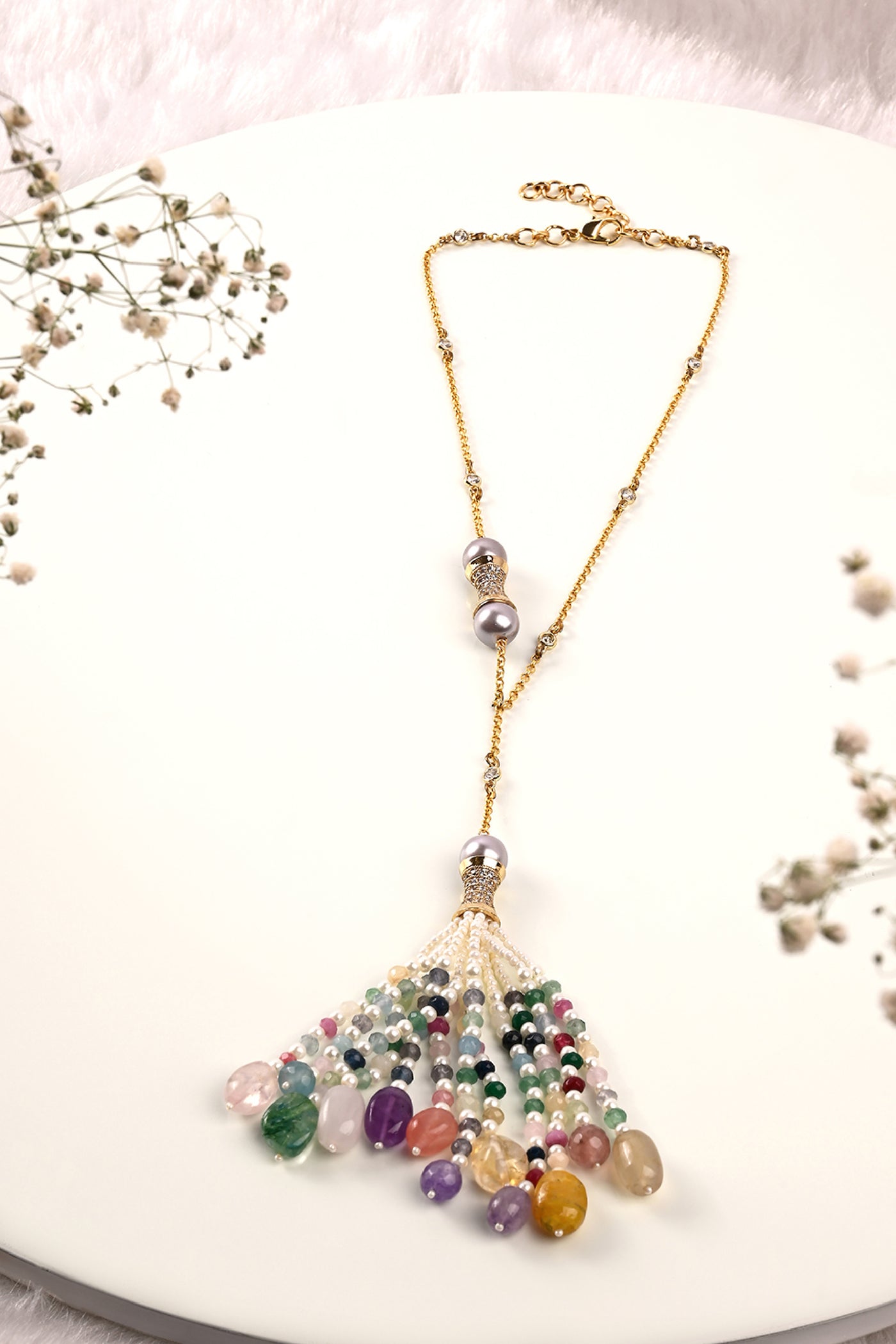 Joules by Radhika Multi Colour Pearls Necklace jewellery indian designer wear online shopping melange singapore