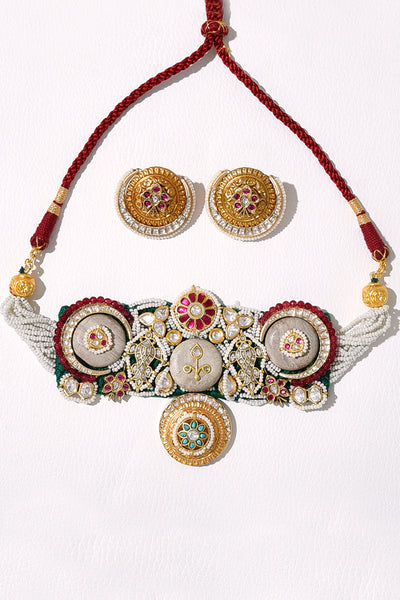 Joules by Radhika Multi Colour Prestige  Choker jewellery indian designer wear online shopping melange singapore