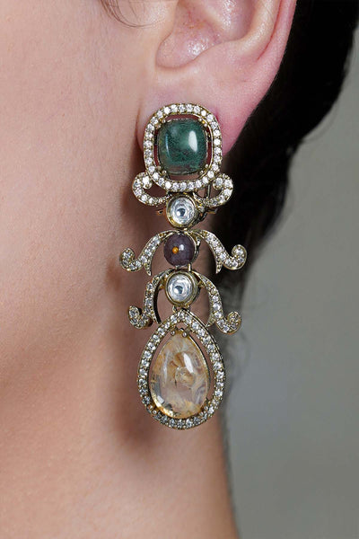 Joules by Radhika Noormira  Dangler Earrings indian designer wear online shopping melange singapore 