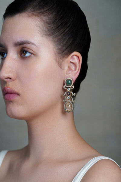 Joules by Radhika Noormira  Dangler Earrings indian designer wear online shopping melange singapore 