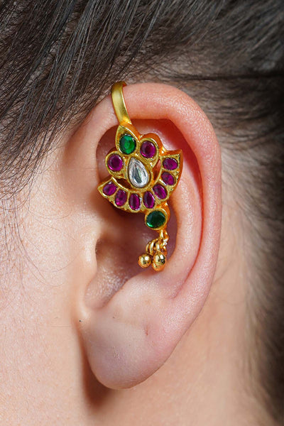 Joules by Radhika Petal Gem Ear Cuff Earrings indian designer wear online shopping melange singapore 
