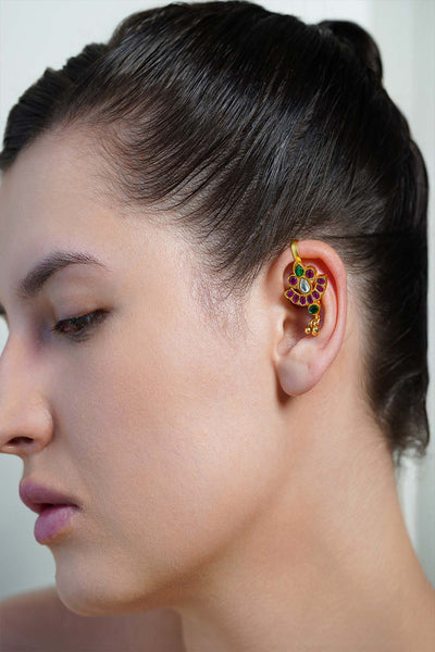 Joules by Radhika Petal Gem Ear Cuff Earrings indian designer wear online shopping melange singapore 
