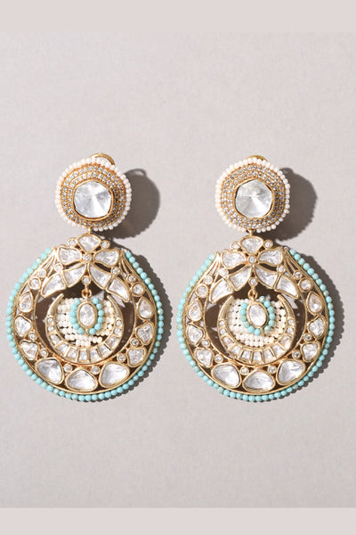 Joules by Radhika Polki And Pearl Drop Earrings indian designer wear online shopping melange singapore