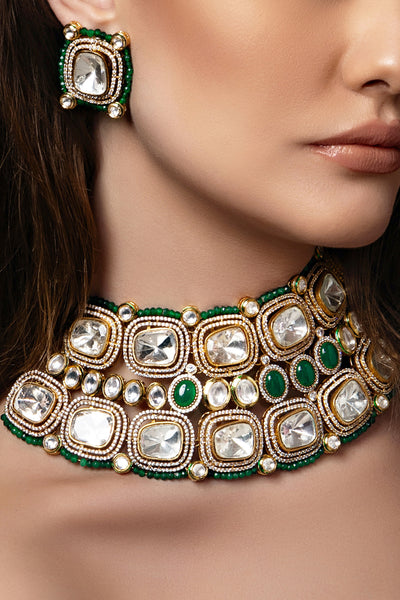 Joules by Radhika Polki Bridal Choker Set jewellery indian designer wear online shopping melange singapore