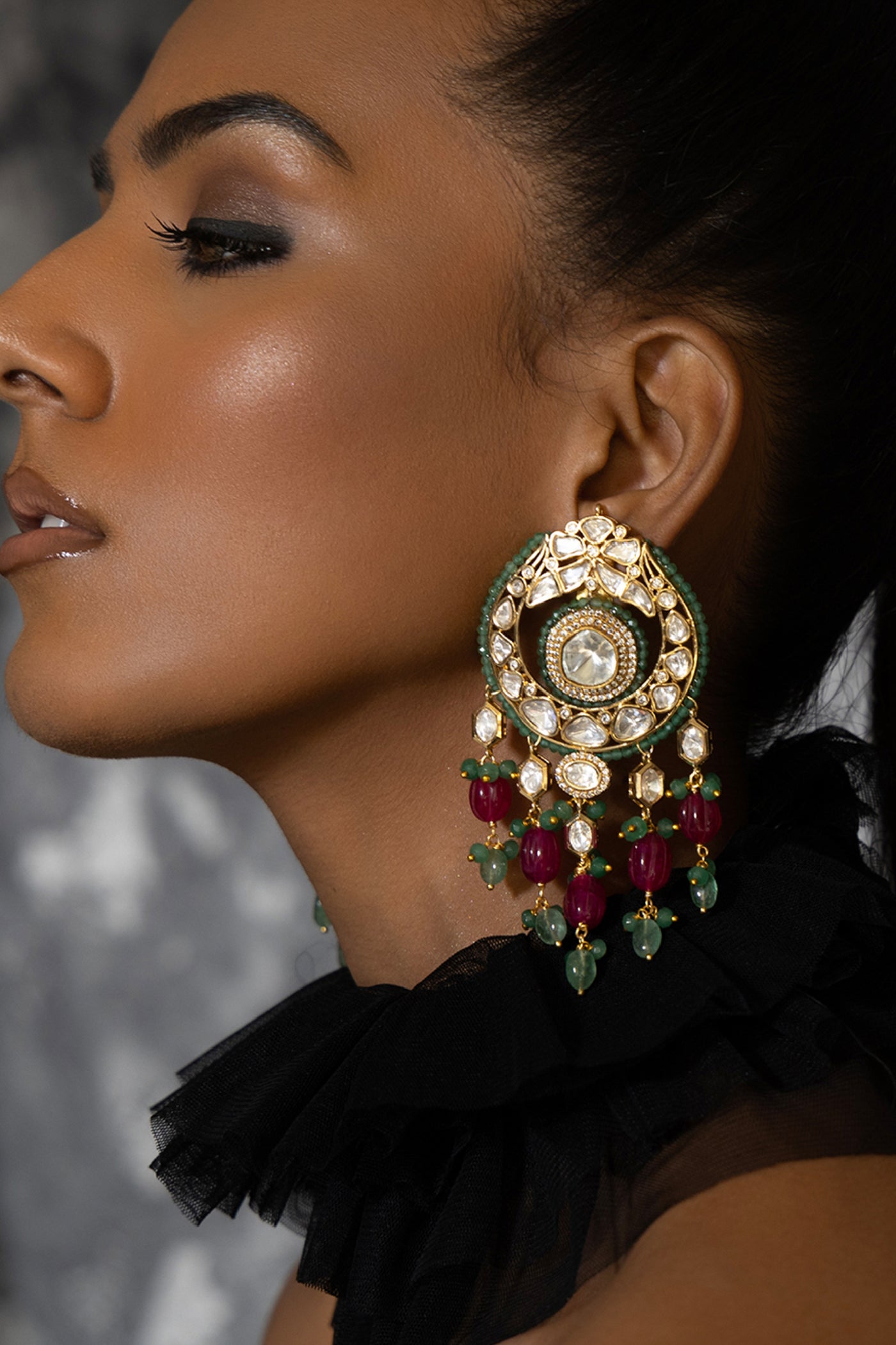 Joules by Radhika Polki Drop Earrings indian designer wear online shopping melange singapore