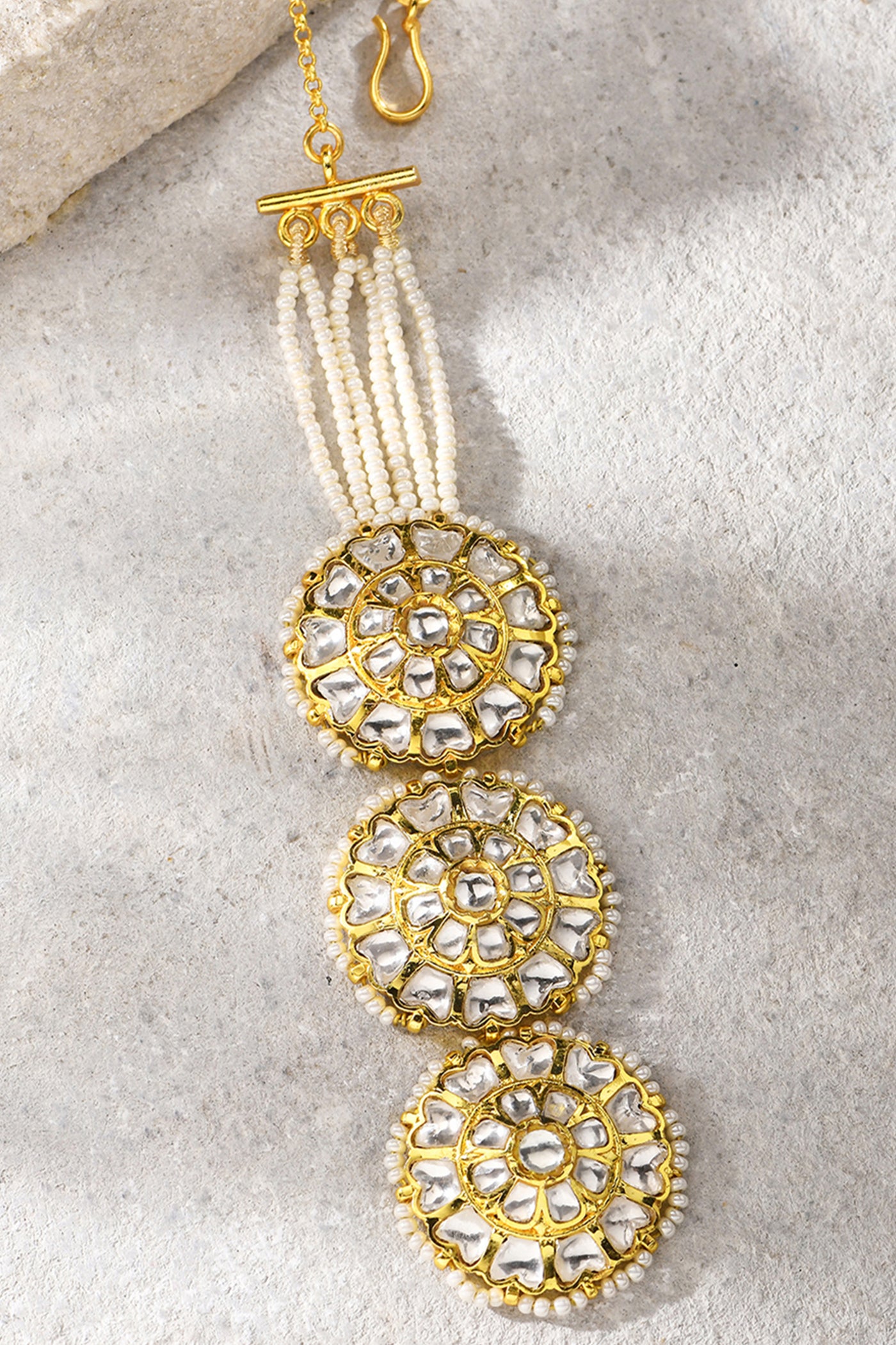 Joules by Radhika Polki Maangtikka jewellery indian designer wear online shopping melange singapore