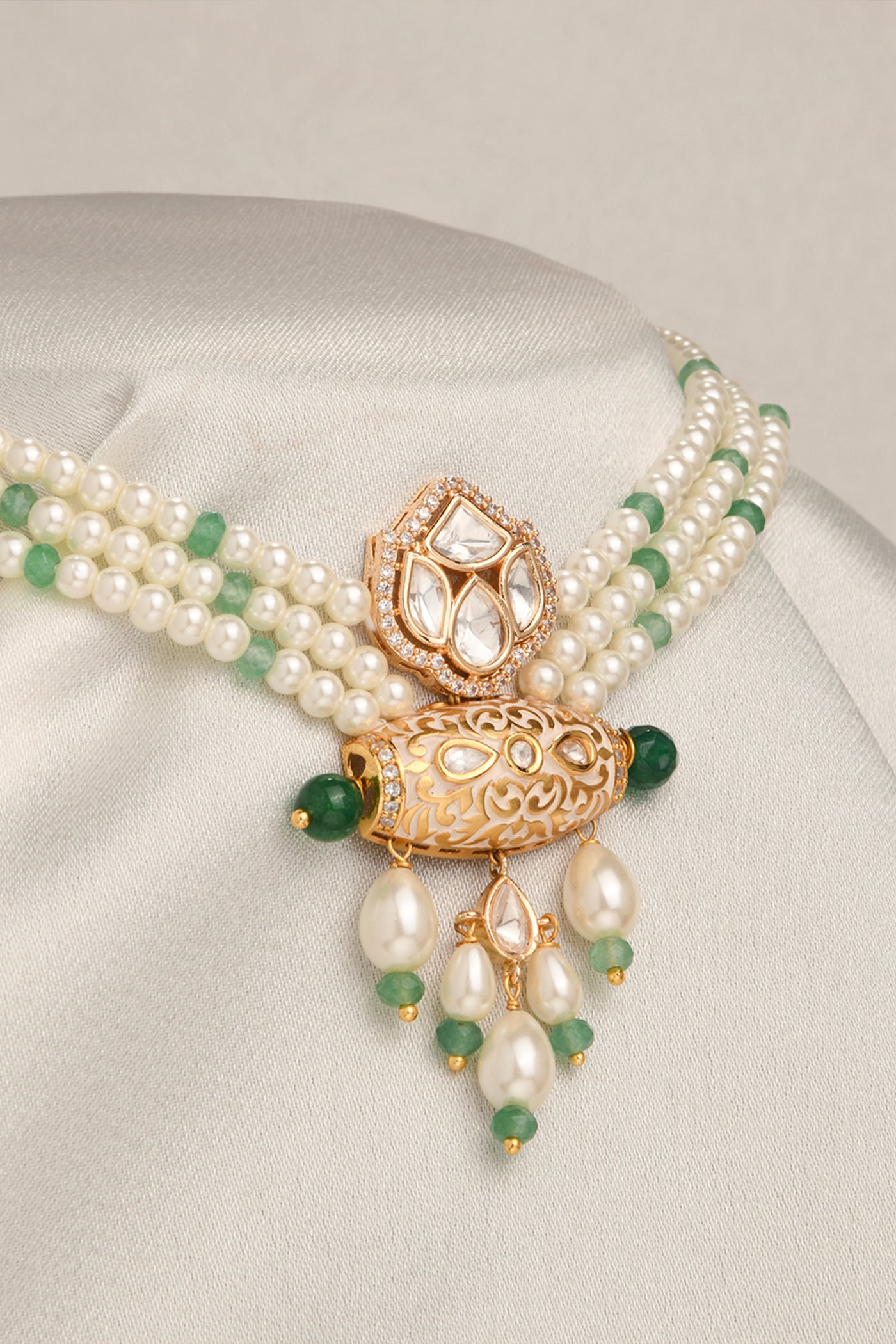 Joules by Radhika Pristine White Necklace indian designer wear online shopping melange singapore