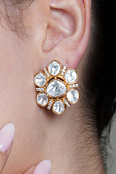 Joules by Radhika Roselia Glow Stud Earrings indian designer wear online shopping melange singapore 