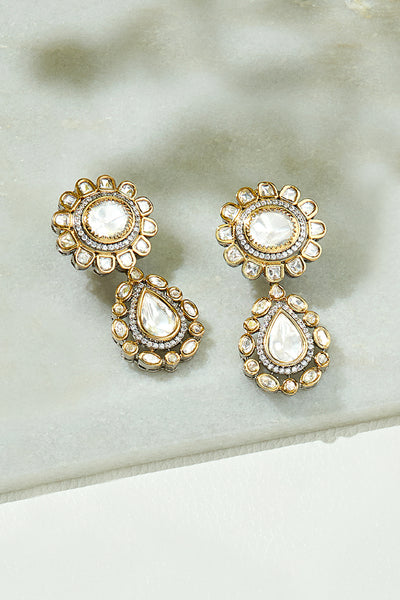 Joules by Radhika Vintage Polki Danglers jewellery indian designer wear online shopping melange singapore